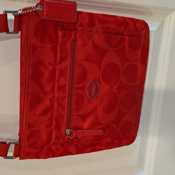Coach Orange Nylon Crossbody Bag COA - Picture 1 of 14
